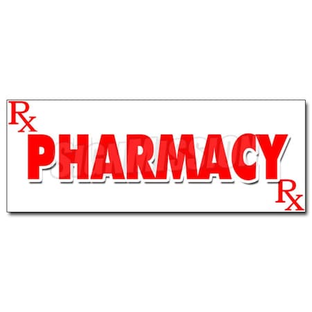 Amistad 12 in. Pharmacy Decal Sticker - Prescription Drugs Beauty Deliver Open Medical AM3922440